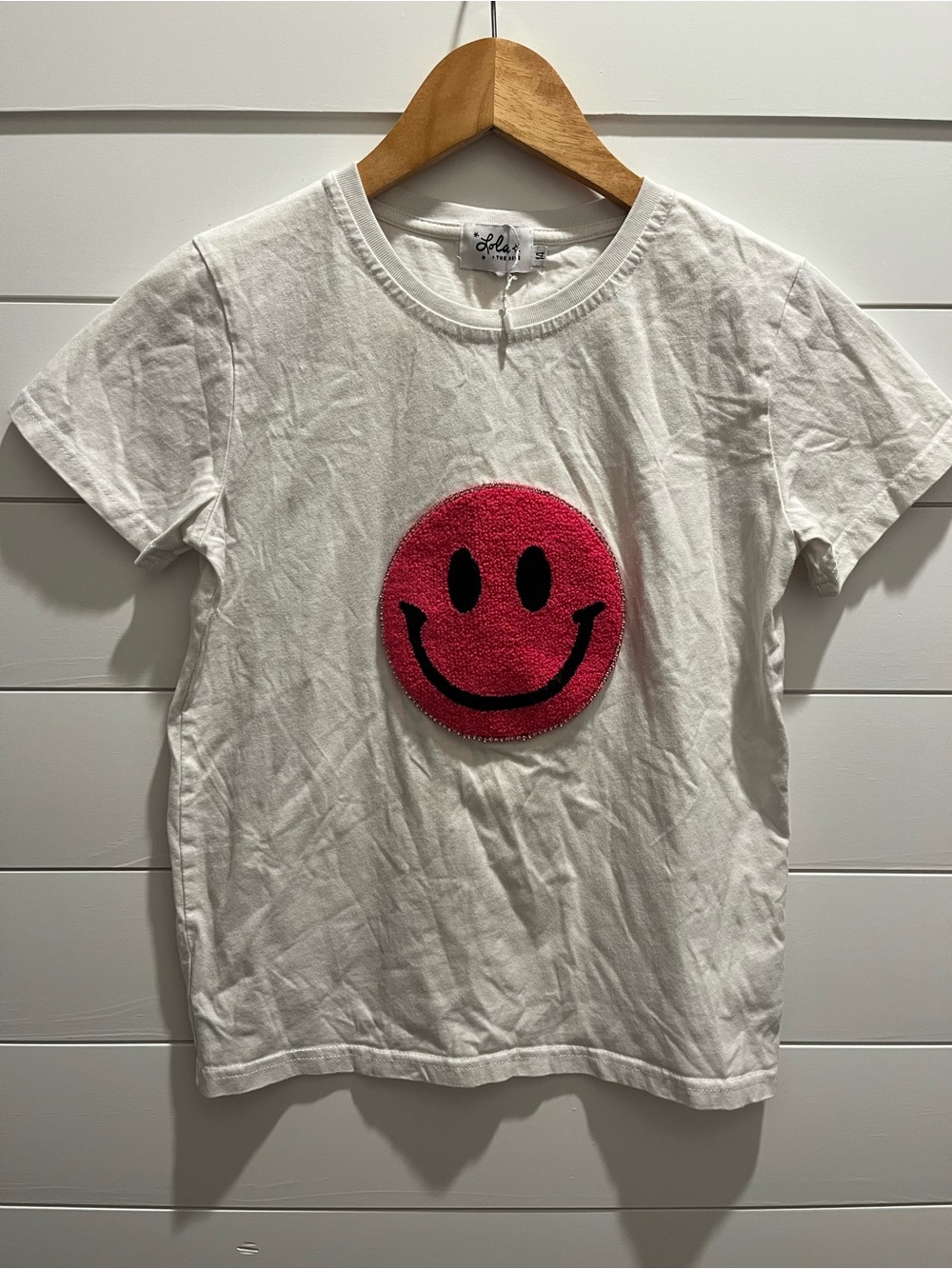 Lola & The Boys Pink Smiley Face Size 14